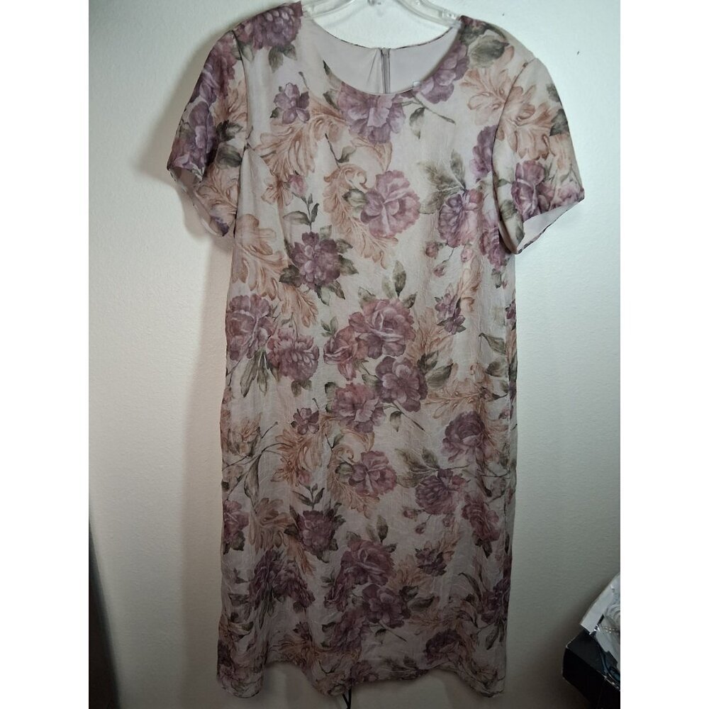 VTG SL Fashions Church Dress Maxi Boho Floral Granny Cottage Business Casual 20W